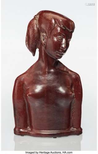 57062: Helge Christoffersen (Danish, 1925-1965) Bust of