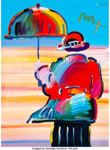 57196: Peter Max (American, b. 1937) Umbrella Man, 1999