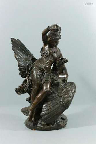 A WESTERN BRONZE FIGURE OF BEAUTY.19TH CENTURY