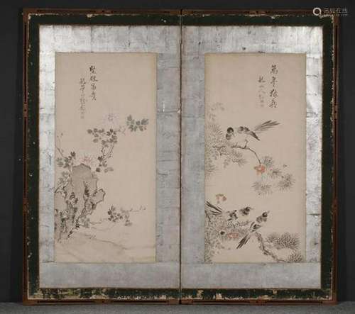 A PAIR OF CHINESE PAINTING PANELS.REPUBLIC PERIOD