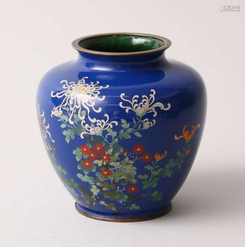 景泰藍菊紋花瓶