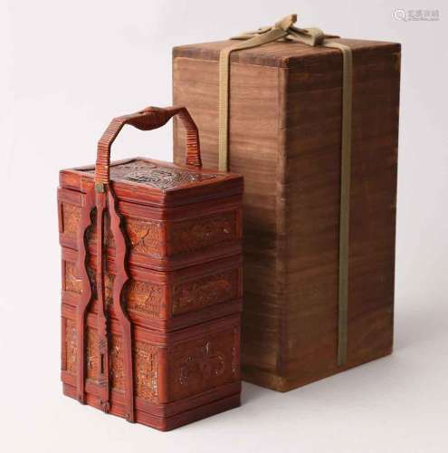 竹編提盒