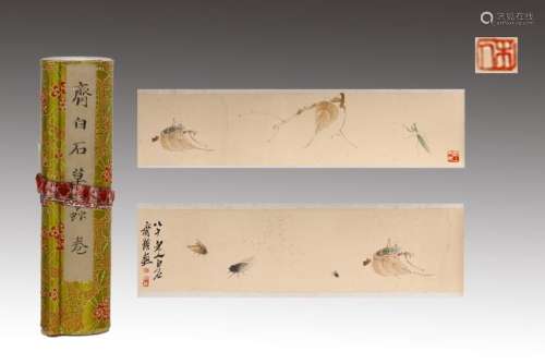 CHINESE HANDSCROLL PAINTING OF VARIOUS INSECTS
