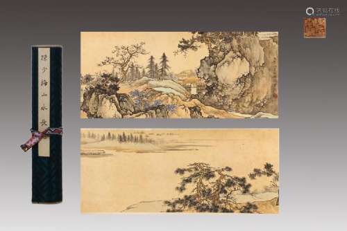 CHINESE HANDSCROLL PAINTING OF SCENIC LAKE