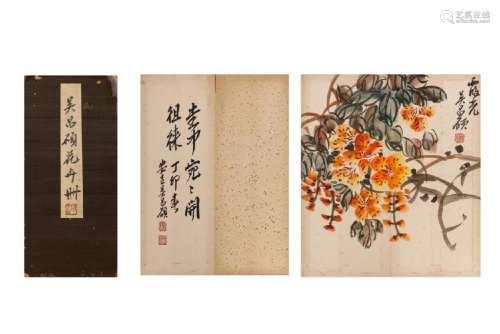 CHINESE INK AND COLOR PAINTING ALBUM OF FLOWERS