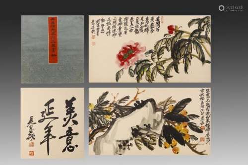 CHINESE INK AND COLOR PAINTING ALBUM OF FLOWERS