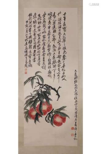 CHINESE HANGING SCROLL PAINTING AND CALLIGRAPHY