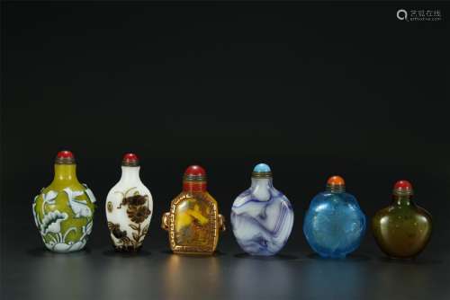 A  Group of Snuff Bottles  of Glass