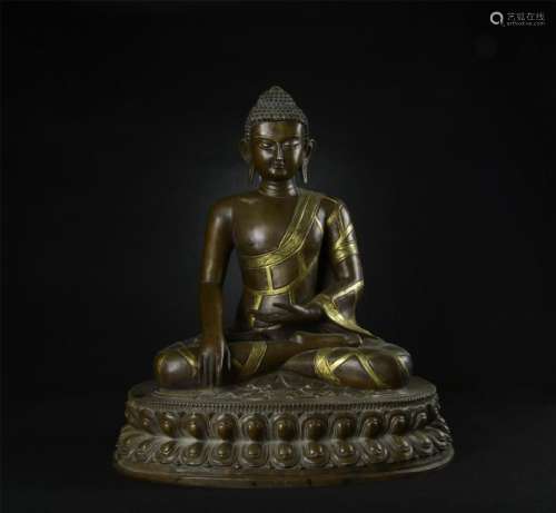 Gilt Bronze  Sakyamuni Buddha