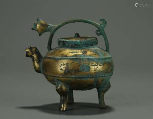 Gilt Bronze Animal Mouth Tea Pot