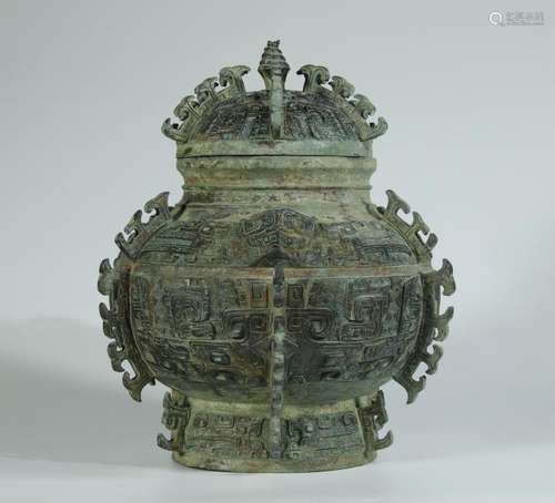 Bronze Round Vase