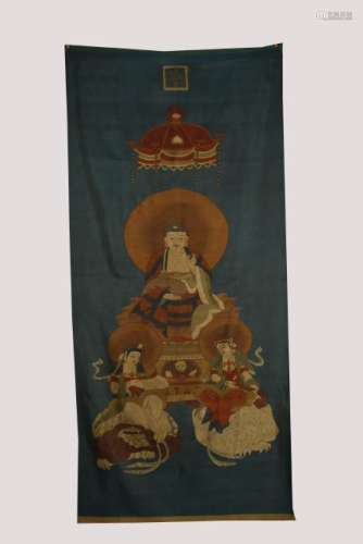Qing, Silk  Sakyamuni Buddha