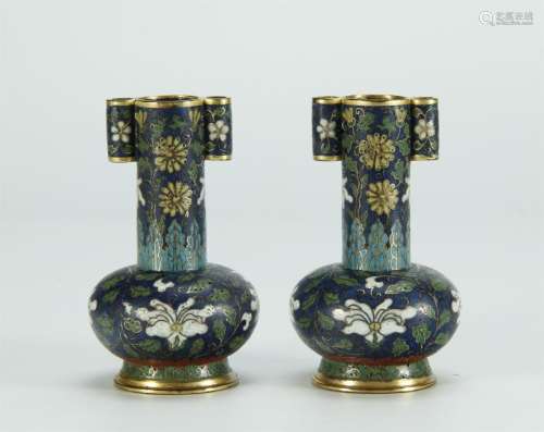 A Pair of Cloisonne Vase