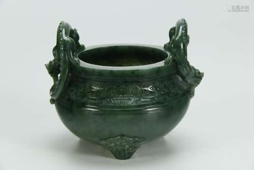 Spinach Green Jade Incense Burner