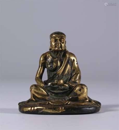 Gilt Bronze Luo Han Statue