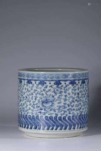 Blue and White Brush Pot