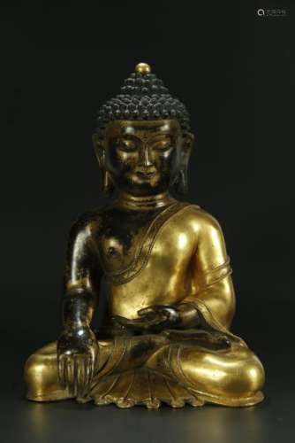 Gilt Bronze  Sakyamuni Buddha Statue