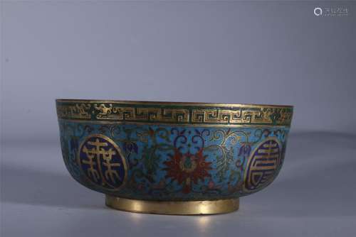 Gilt Bronze Cloisonne Enamel Bowl