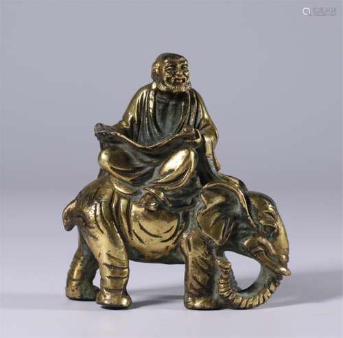 Gilt Bronze Luo Han Statue