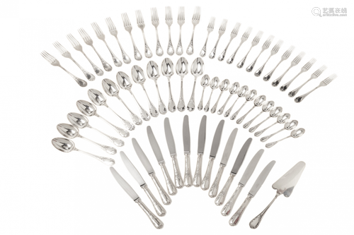 CHRISTOFLE - A SILVER-PLATED CUTLERY SERVICE FOR TWELVE