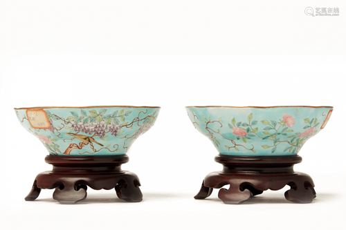 A PAIR OF QING, GUANGXU, 'FAMILLE ROSE' PORCELAIN BOWLS