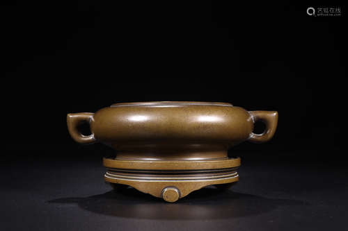 DAOGUANG MARK DOUBLE-EAR CENSER