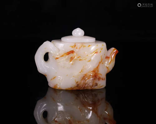 HETIAN JADE FLOWER PATTERN ORNAMENT