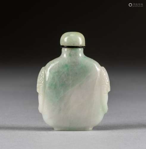 19th Chinese Antique Jadeite Snuff Bottle