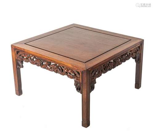 19th Antique Square Rosewood Table