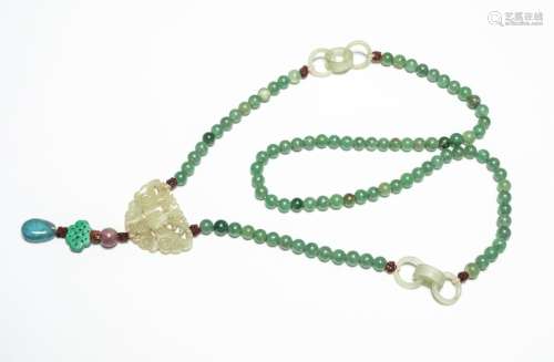 Important Chinese Antique Jade Necklace