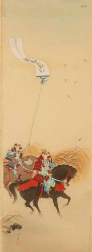 Japanese Antique Painting Warrirors
