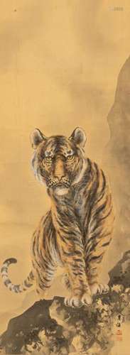 Japanese Antique Painting Tiger