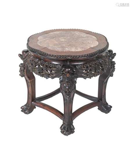 19th Chinese Antique Rosewood Stand