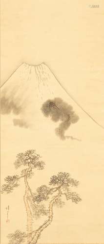 Japanese Vintage Painting Pine Tree