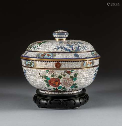 Large Republic Period Chinese Antique Cloisonne Bowl