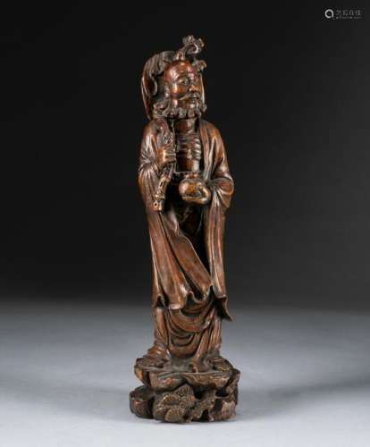 19th Chinese Antique Root Wood Damo