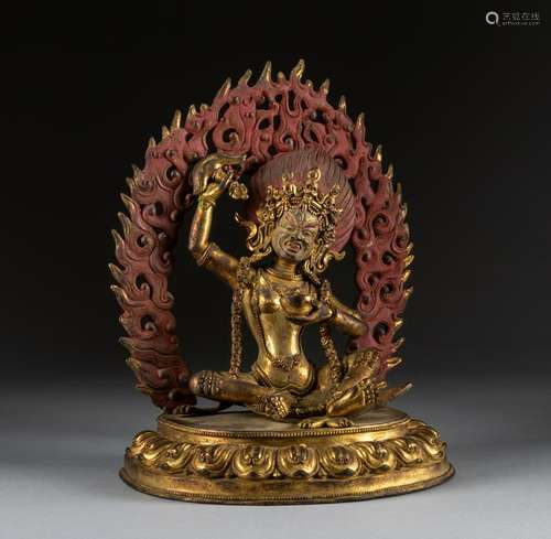 18th Chinese Antique Gilt Bronze Buddha