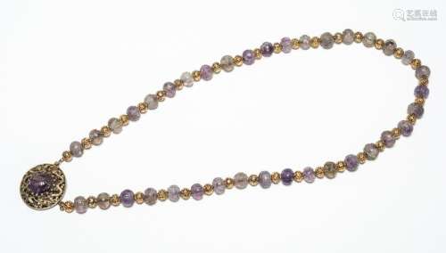 Export Style Chinese Antique Purple Crystal Necklace