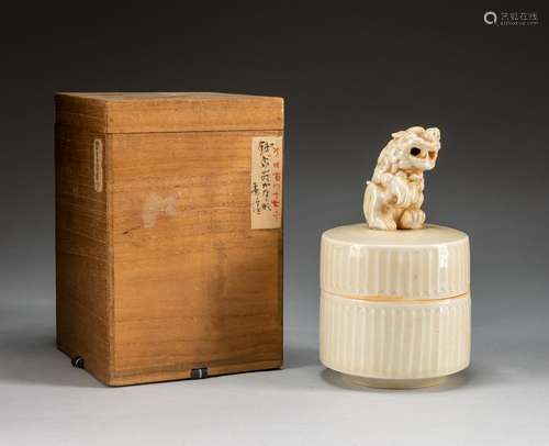 18-19th Korean Antique White Glazed Box