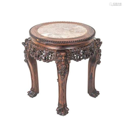 19th Chinese Antique Rosewood Stand