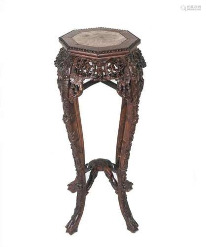 19th Chinese Antique Rosewood Stand