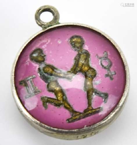 Vintage Necklace Pendant or Charm of Gemini Twins