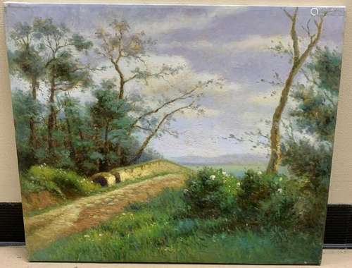 Impressionist Style Oil Painting of a Landscape