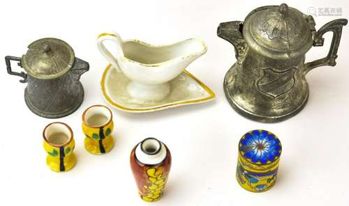 Antique Dollhouse Miniatures Including Limoges