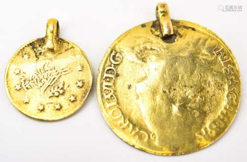 Antique Middle Eastern & Austrian Coin Pendants