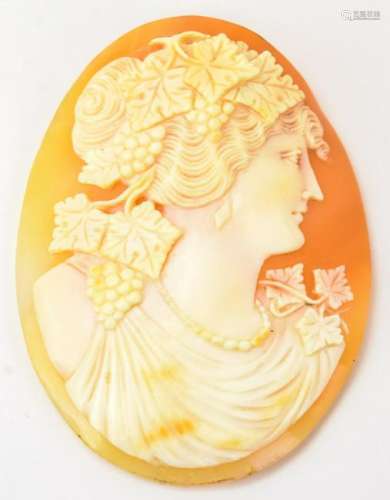 Antique 19th C Italian Hand Carved Shell Cameo