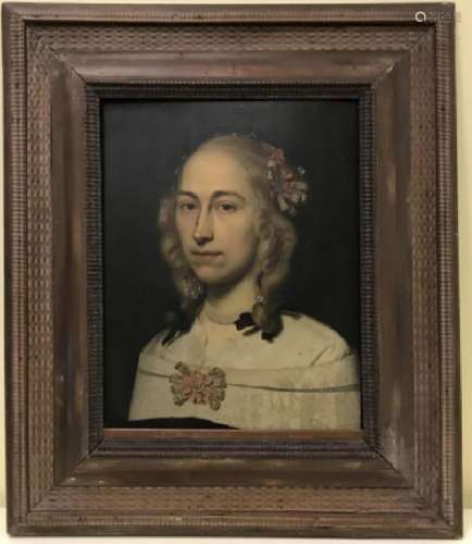Attributed to Gerard Ter Borch 17th C Oil Painting