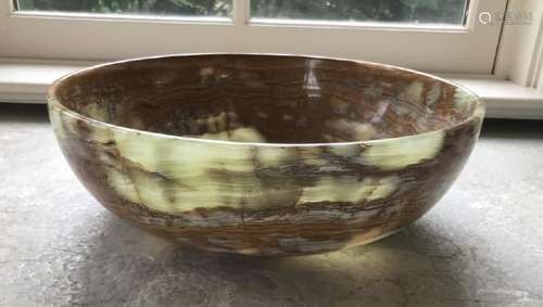 Natural Agate Specimen Carved as a Bowl