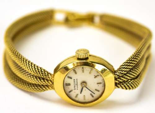 Estate 18kt Yellow Gold Spritzer Fuhrmann Watch