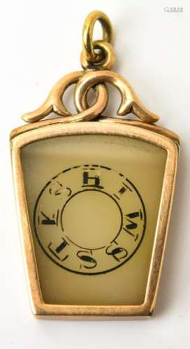 Antique 19th C Yellow Gold Masonic Pendant
